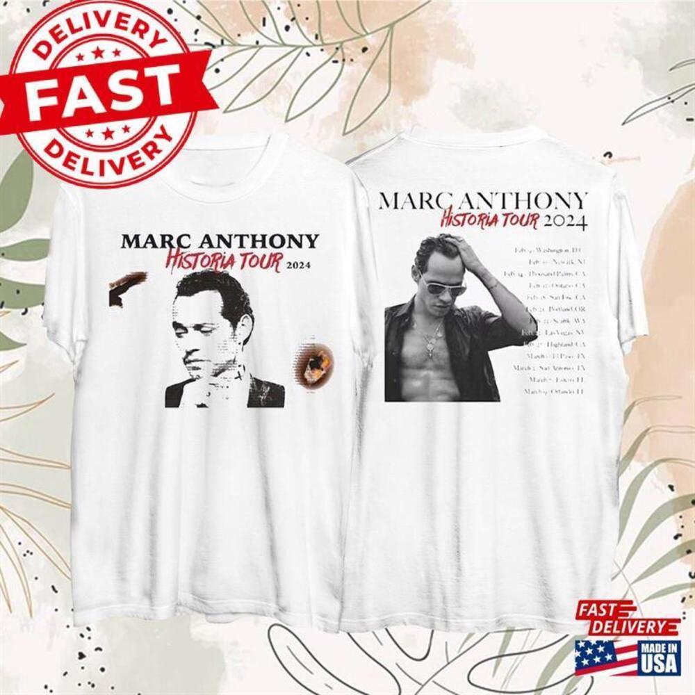 Marc Anthony Historia  Tour Shirt Music Classic T-Shirt 2 Sided